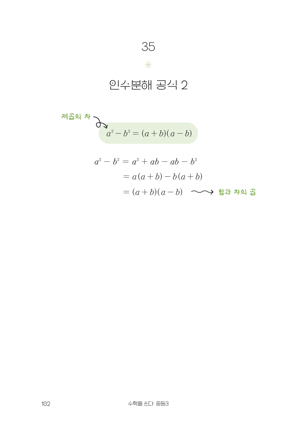 인수분해 공식 2 개념 원문 페이지